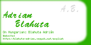 adrian blahuta business card